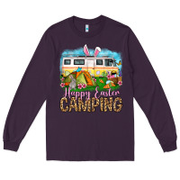 Plum Happy Easter camping Long Sleeve Tee - OliviaCreatesArt