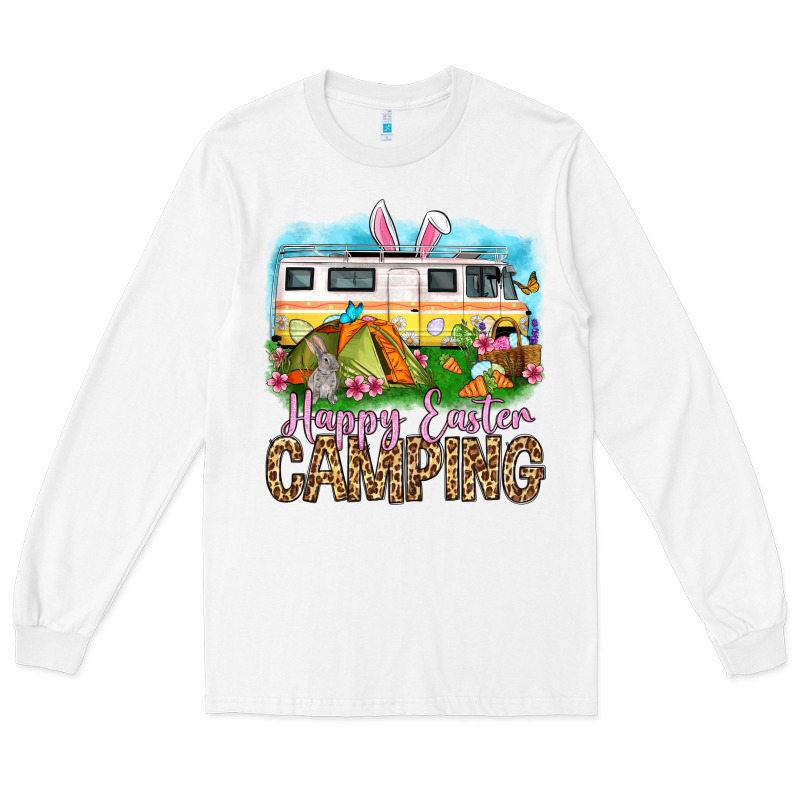 Happy Easter Camping Long Sleeve Tee by OliviaCreatesArt | Teevron