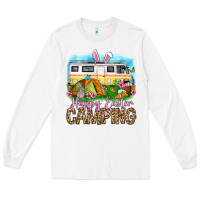 White Happy Easter camping Long Sleeve Tee - OliviaCreatesArt