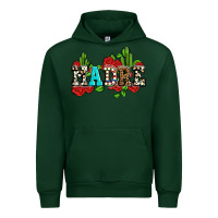 Forest Green madre with roses and cactus Urban Hoodie - AdoDesignShop