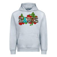 Heather Grey madre with roses and cactus Urban Hoodie - AdoDesignShop