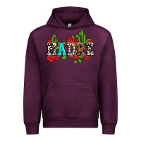Mauve Wine madre with roses and cactus Urban Hoodie - AdoDesignShop