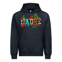 Navy madre with roses and cactus Urban Hoodie - AdoDesignShop