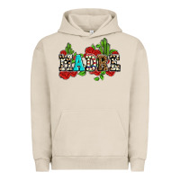 Pigment French Oak madre with roses and cactus Urban Hoodie - AdoDesignShop