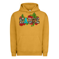 Pigment Peanut Butter madre with roses and cactus Urban Hoodie - AdoDesignShop