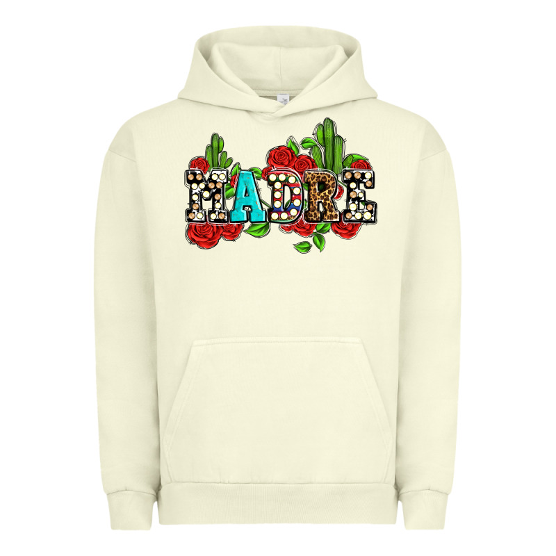 Madre With Roses And Cactus Urban Hoodie by AdoDesignShop | Teevron