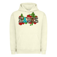 Pigment Pistachio madre with roses and cactus Urban Hoodie - AdoDesignShop