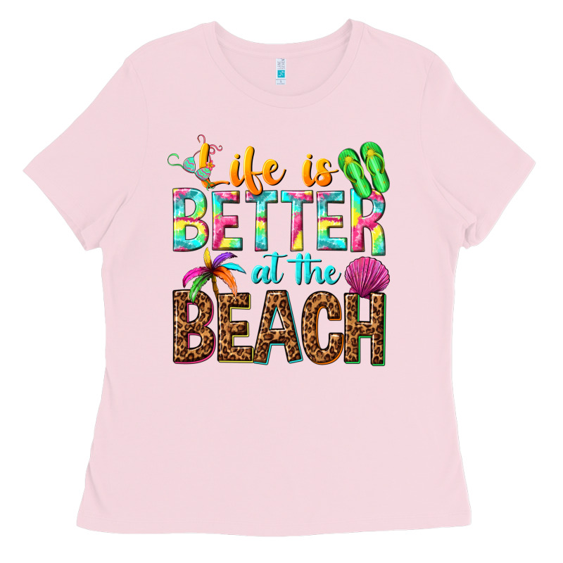 Life Is Better At The Beach Ladies Tee by NancyCooperArtShop | Teevron