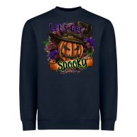Navy lets get spooky Heavyweight Sweatshirt - SublimationCraftShop