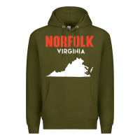 Army Green norfolk virginia usa state america travel virginian Premium Hoodie - trangStudio
