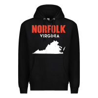 Black norfolk virginia usa state america travel virginian Premium Hoodie - trangStudio
