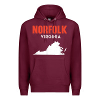 Burgundy norfolk virginia usa state america travel virginian Premium Hoodie - trangStudio