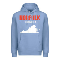 Colony Blue norfolk virginia usa state america travel virginian Premium Hoodie - trangStudio