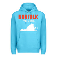 Ocean Blue norfolk virginia usa state america travel virginian Premium Hoodie - trangStudio