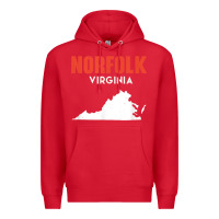 Red norfolk virginia usa state america travel virginian Premium Hoodie - trangStudio