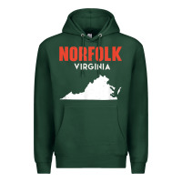 Sports Green norfolk virginia usa state america travel virginian Premium Hoodie - trangStudio