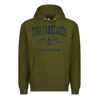 Army Green Turks And Caicos Vintage Navy Crossed Oars & Boat Anchor Premium Hoodie - trangStudio