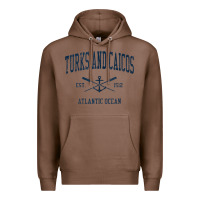 Chestnut Turks And Caicos Vintage Navy Crossed Oars & Boat Anchor Premium Hoodie - trangStudio
