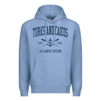 Colony Blue Turks And Caicos Vintage Navy Crossed Oars & Boat Anchor Premium Hoodie - trangStudio