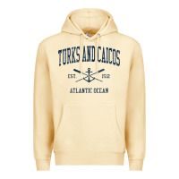 Pina Colada Turks And Caicos Vintage Navy Crossed Oars & Boat Anchor Premium Hoodie - trangStudio