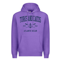 Purple Turks And Caicos Vintage Navy Crossed Oars & Boat Anchor Premium Hoodie - trangStudio