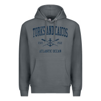 Rock Turks And Caicos Vintage Navy Crossed Oars & Boat Anchor Premium Hoodie - trangStudio