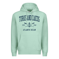Seafoam Turks And Caicos Vintage Navy Crossed Oars & Boat Anchor Premium Hoodie - trangStudio