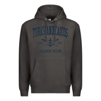 Smoke Turks And Caicos Vintage Navy Crossed Oars & Boat Anchor Premium Hoodie - trangStudio