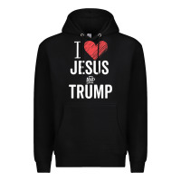 Black I Love Jesus And Trump Republican Conservative Gift Premium Hoodie - trangStudio