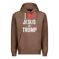 Chestnut I Love Jesus And Trump Republican Conservative Gift Premium Hoodie - trangStudio