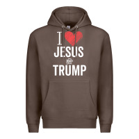 I Love Jesus And Trump Republican Conservative Gift Premium Hoodie | Teevron