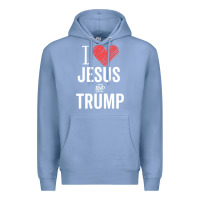 Colony Blue I Love Jesus And Trump Republican Conservative Gift Premium Hoodie - trangStudio