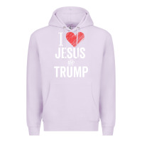 Lilac I Love Jesus And Trump Republican Conservative Gift Premium Hoodie - trangStudio
