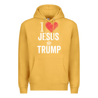 Mustard I Love Jesus And Trump Republican Conservative Gift Premium Hoodie - trangStudio