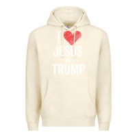 Sandshell I Love Jesus And Trump Republican Conservative Gift Premium Hoodie - trangStudio