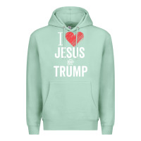 Seafoam I Love Jesus And Trump Republican Conservative Gift Premium Hoodie - trangStudio
