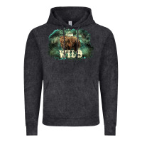 Stay Wild Night Grizzly Bear Vintage Hoodie | Teevron