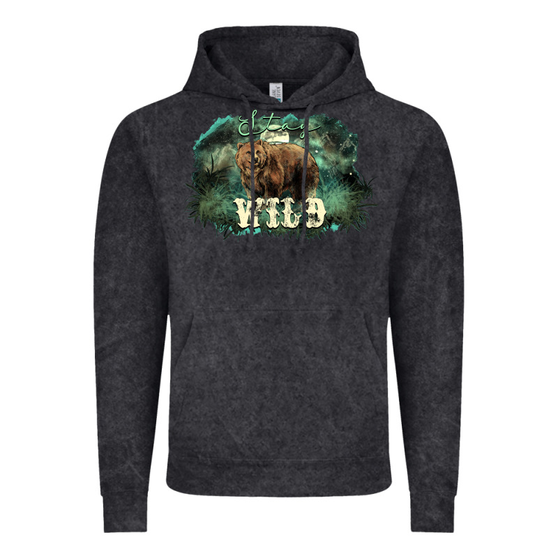 Stay Wild Night Grizzly Bear Vintage Hoodie by HowdyJamesFarm | Teevron