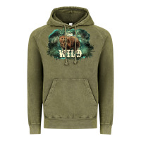 Vintage Olive Stay wild night Grizzly Bear Vintage Hoodie - HowdyJamesFarm