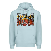 Blue Mist Football Mom Premium Hoodie - CowhideDigitalArt