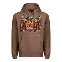 Chestnut Football Mom Premium Hoodie - CowhideDigitalArt