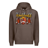 Coffee Football Mom Premium Hoodie - CowhideDigitalArt