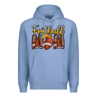 Colony Blue Football Mom Premium Hoodie - CowhideDigitalArt