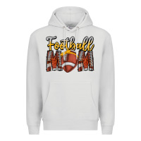 Dove Grey Football Mom Premium Hoodie - CowhideDigitalArt