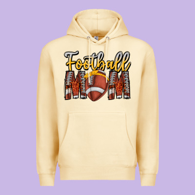 Football Mom Premium Hoodie Designed By Cowhidedigitalart