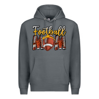 Rock Football Mom Premium Hoodie - CowhideDigitalArt