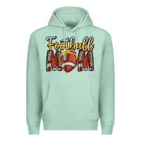 Seafoam Football Mom Premium Hoodie - CowhideDigitalArt
