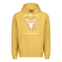 Antique Gold i'm really a fennec fox in a human costume funny gift t shirt Premium Hoodie - trangStudio