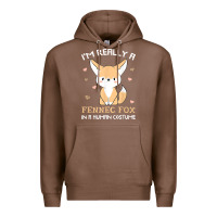Chestnut i'm really a fennec fox in a human costume funny gift t shirt Premium Hoodie - trangStudio