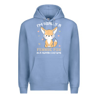 Colony Blue i'm really a fennec fox in a human costume funny gift t shirt Premium Hoodie - trangStudio